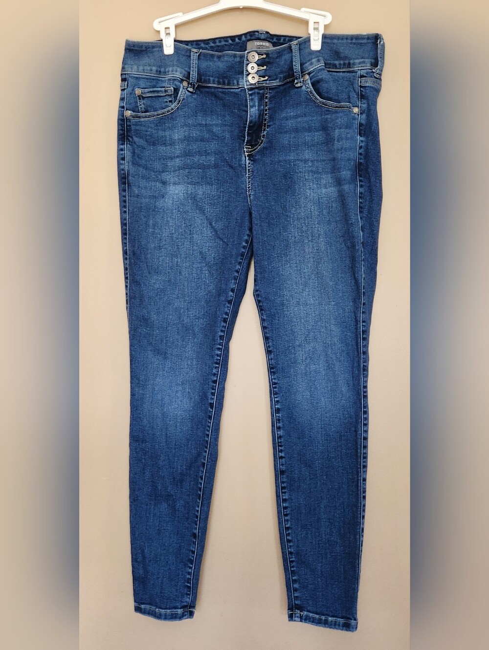 Torrid Jegging Jeans Womens 16R Blue Super Soft High Rise Denim 3 Button Closure